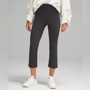 Lululemon Ribbed Softstreme Zip Leg High-Rise Crop Pant 25” - Black, Size 2